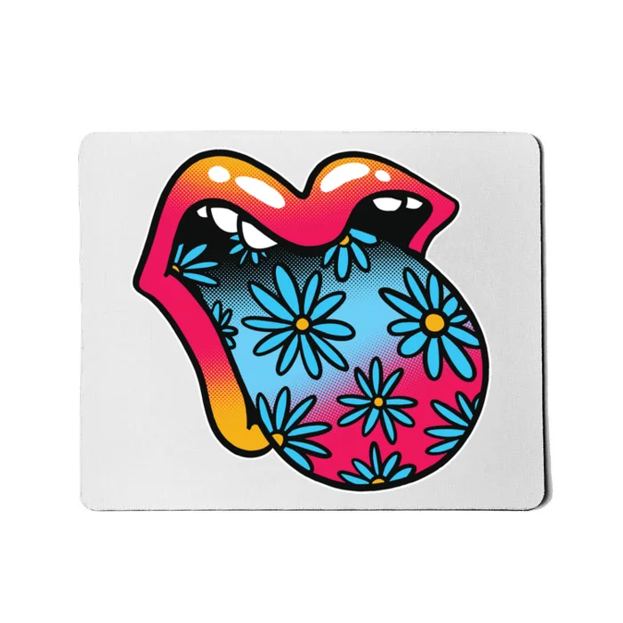 Trippy Floral Mouth Mousepad