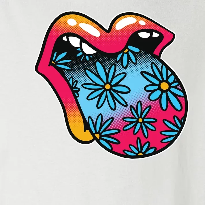 Trippy Floral Mouth Toddler Long Sleeve Shirt