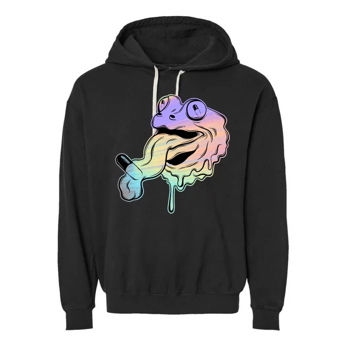 Trippy Frog Garment-Dyed Fleece Hoodie