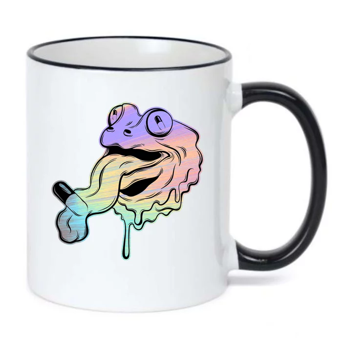 Trippy Frog Black Color Changing Mug