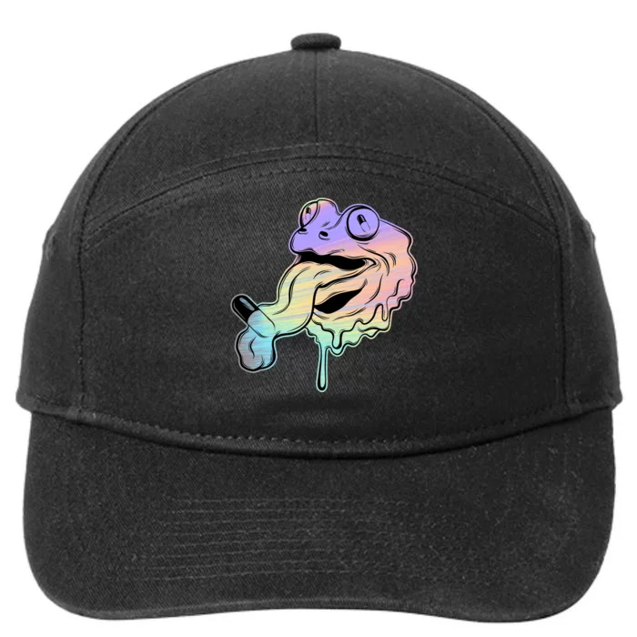 Trippy Frog 7-Panel Snapback Hat