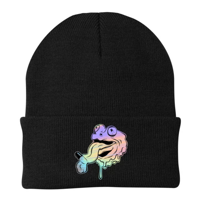 Trippy Frog Knit Cap Winter Beanie