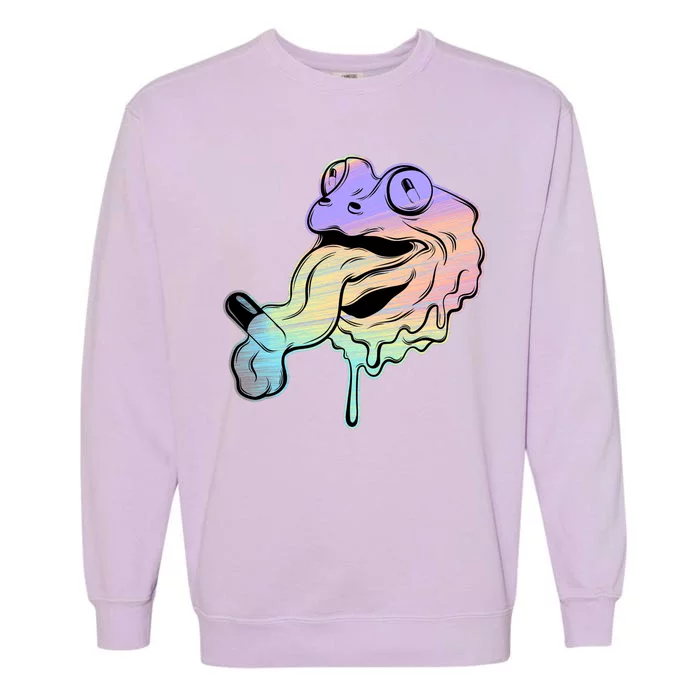 Trippy Frog Garment-Dyed Sweatshirt