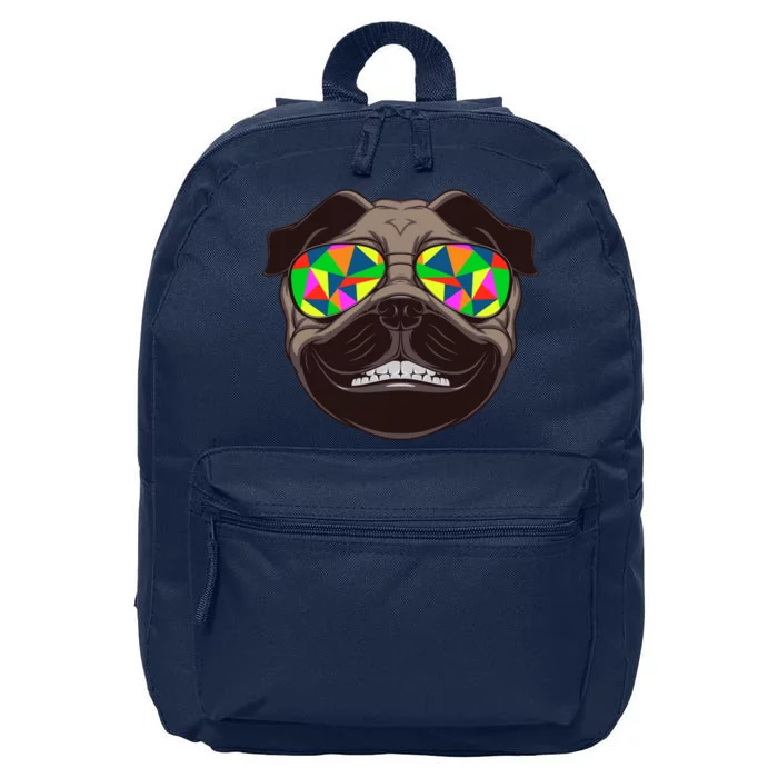 Trippy Hypnotized Pug 16 in Basic Backpack