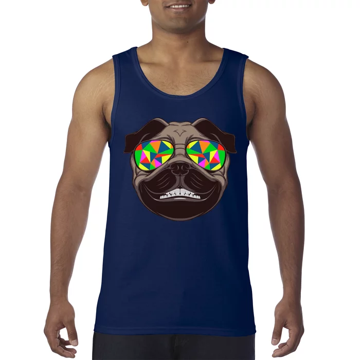 Trippy Hypnotized Pug Tank Top