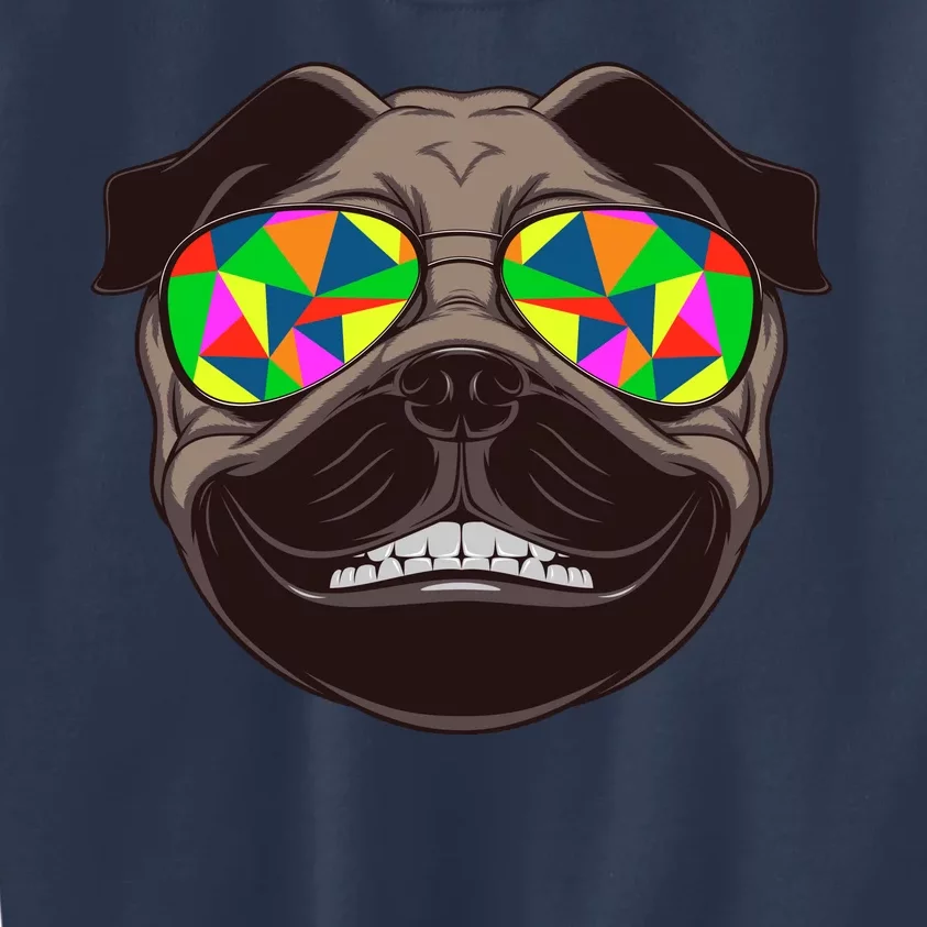 Trippy Hypnotized Pug Kids Sweatshirt