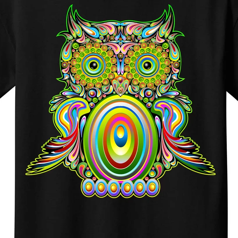 Trippy Owl Kids T-Shirt