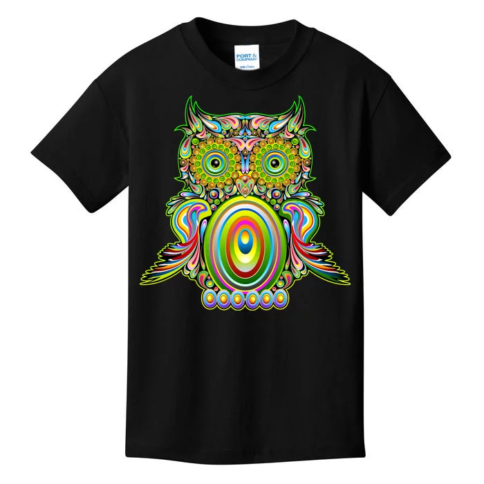 Trippy Owl Kids T-Shirt