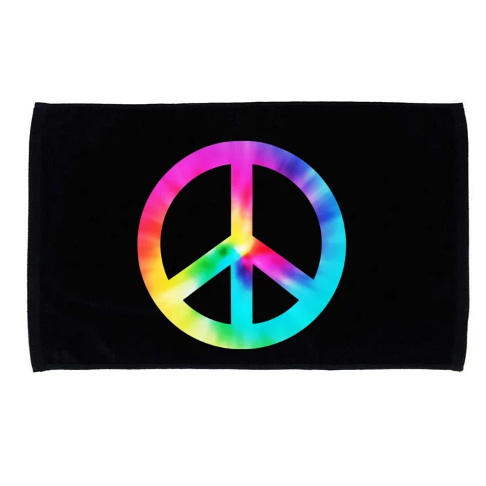 Trippy Rainbow Peace Sign Microfiber Hand Towel