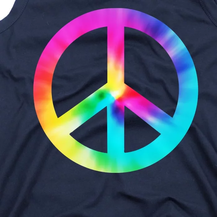 Trippy Rainbow Peace Sign Tank Top