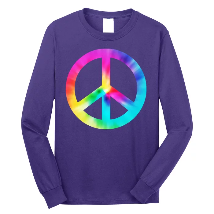 Trippy Rainbow Peace Sign Long Sleeve Shirt