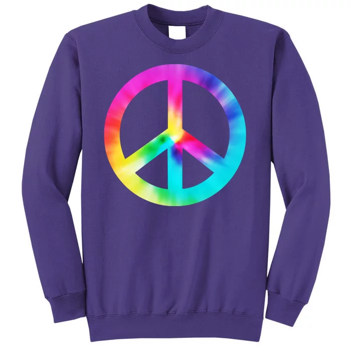 TeeShirtPalace Trippy Rainbow Peace Sign Sweatshirt