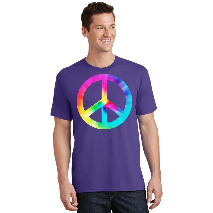 Trippy Rainbow Peace Sign T-Shirt