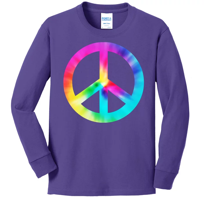 TeeShirtPalace Trippy Rainbow Peace Sign Sweatshirt