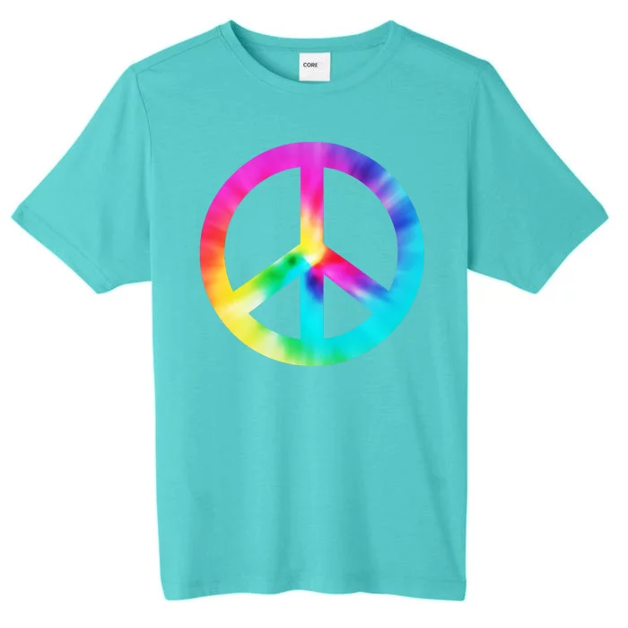 Trippy Rainbow Peace Sign ChromaSoft Performance T-Shirt