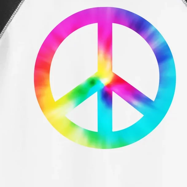 Trippy Rainbow Peace Sign Toddler Fine Jersey T-Shirt