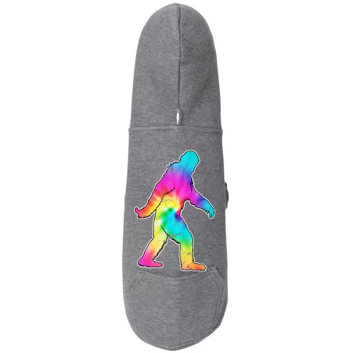 Trippy Sasquatch Tie Dye Colorful Bigfoot Doggie 3-End Fleece Hoodie