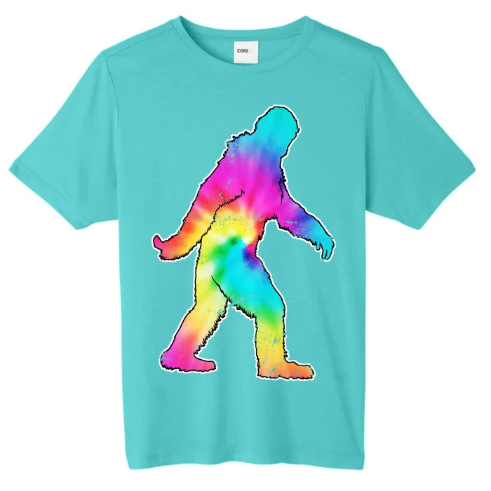 Trippy Sasquatch Tie Dye Colorful Bigfoot ChromaSoft Performance T-Shirt