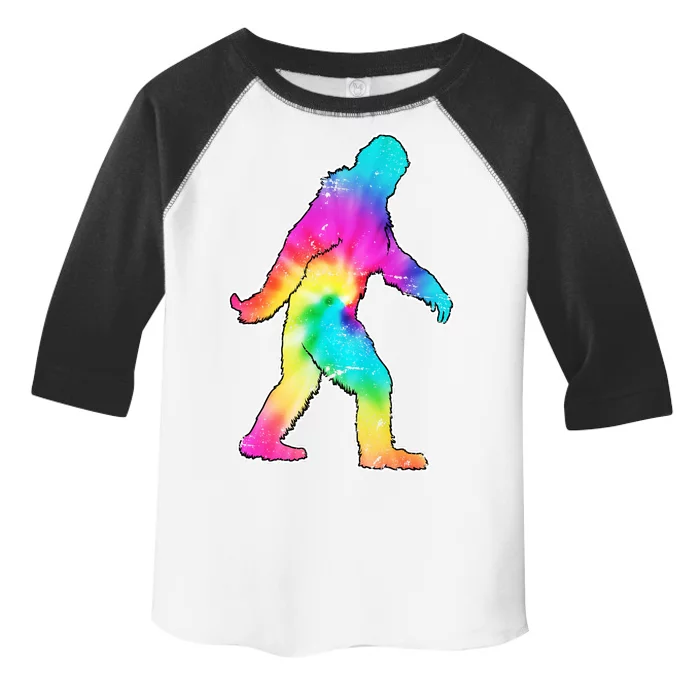 Trippy Sasquatch Tie Dye Colorful Bigfoot Toddler Fine Jersey T-Shirt