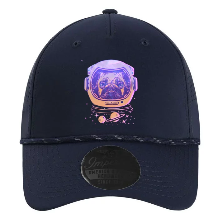 Trippy Space Colors Astronaut Pug Dog Performance The Dyno Cap