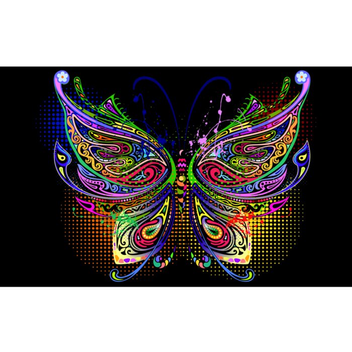 Trippy Variegated Butterfly Bumper Sticker