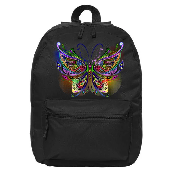 Trippy Variegated Butterfly 16 in Basic Backpack