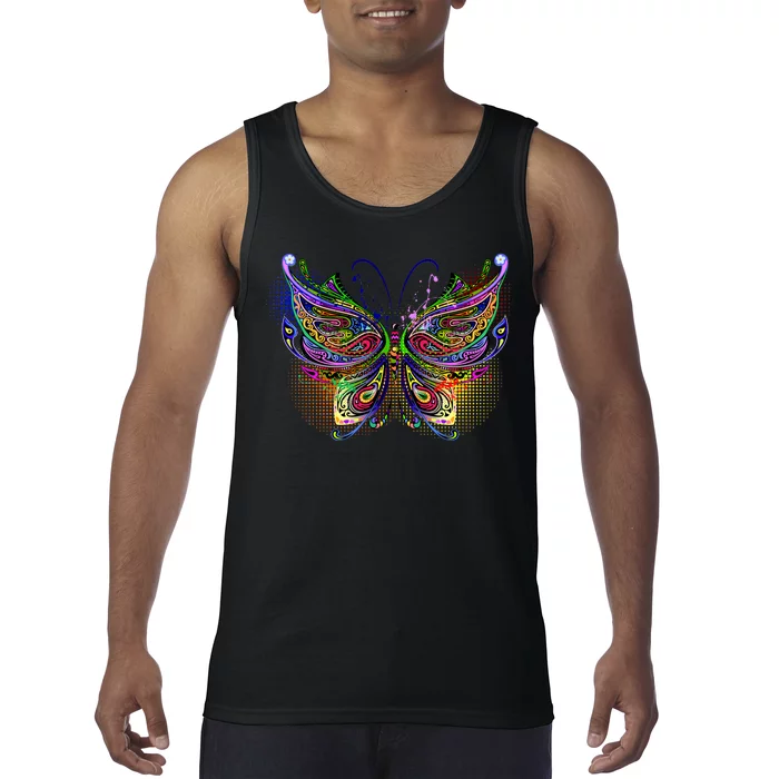 Trippy Variegated Butterfly Tank Top