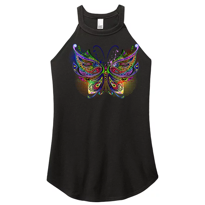 Trippy Variegated Butterfly Women’s Perfect Tri Rocker Tank