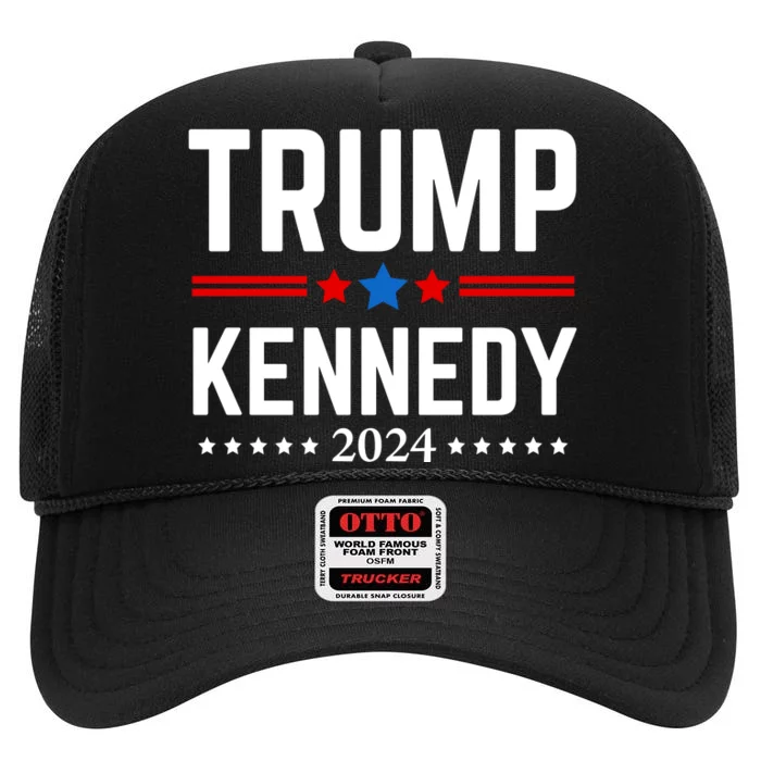 Trump Rfk Jr 2024 Trump Kennedy High Crown Mesh Trucker Hat