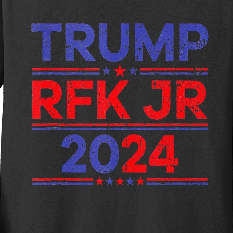 Trump RFK JR 2024 Kids Long Sleeve Shirt