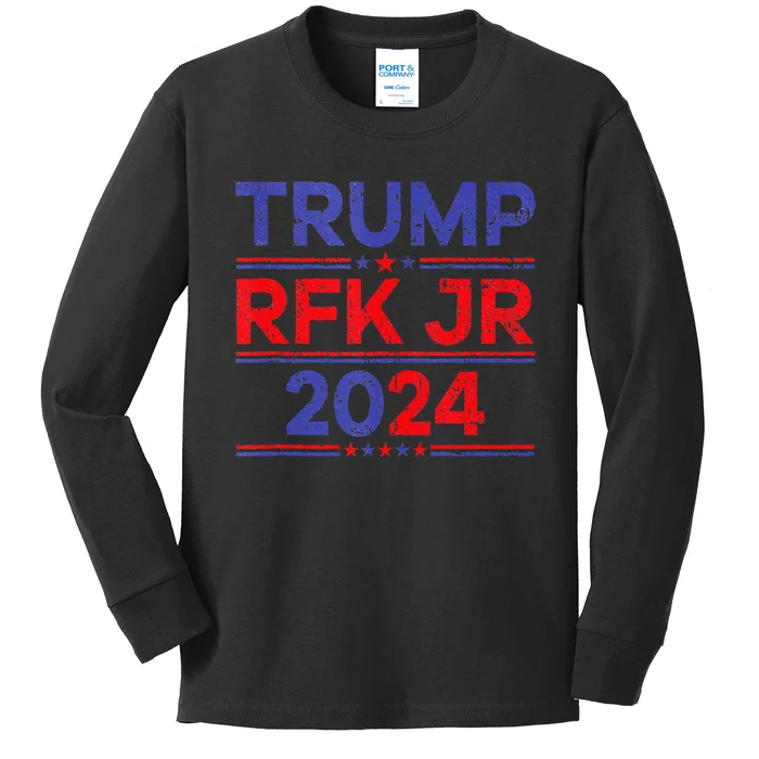 Trump RFK JR 2024 Kids Long Sleeve Shirt