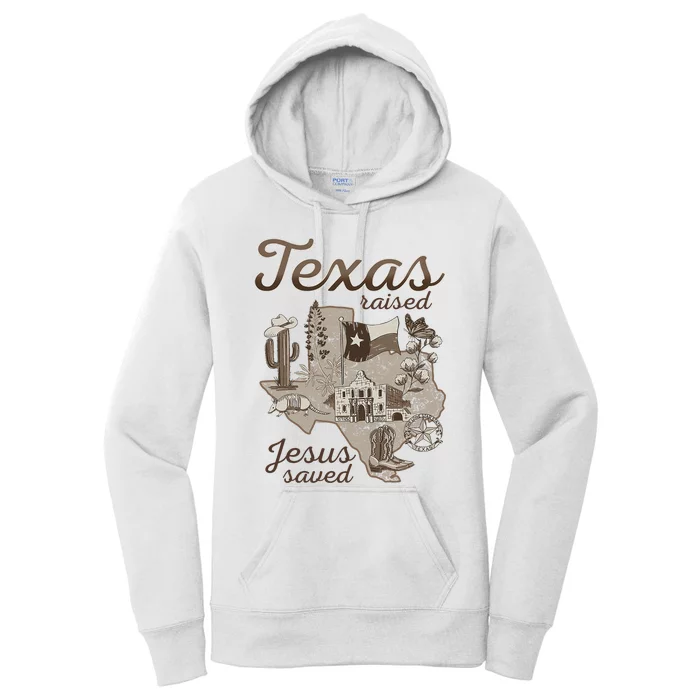 Texas Raised Jesus Saved Women's Pullover Hoodie