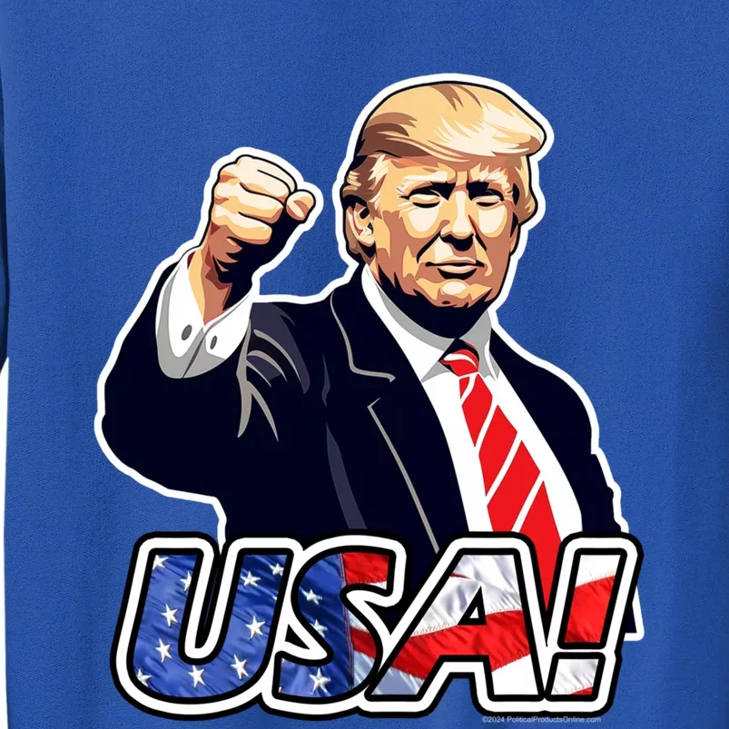 Trump Rally July 2024 Fist Pump Usa Donald Trump Survivor Gift Tall Sweatshirt