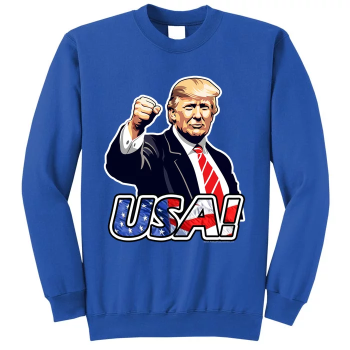 Trump Rally July 2024 Fist Pump Usa Donald Trump Survivor Gift Tall Sweatshirt