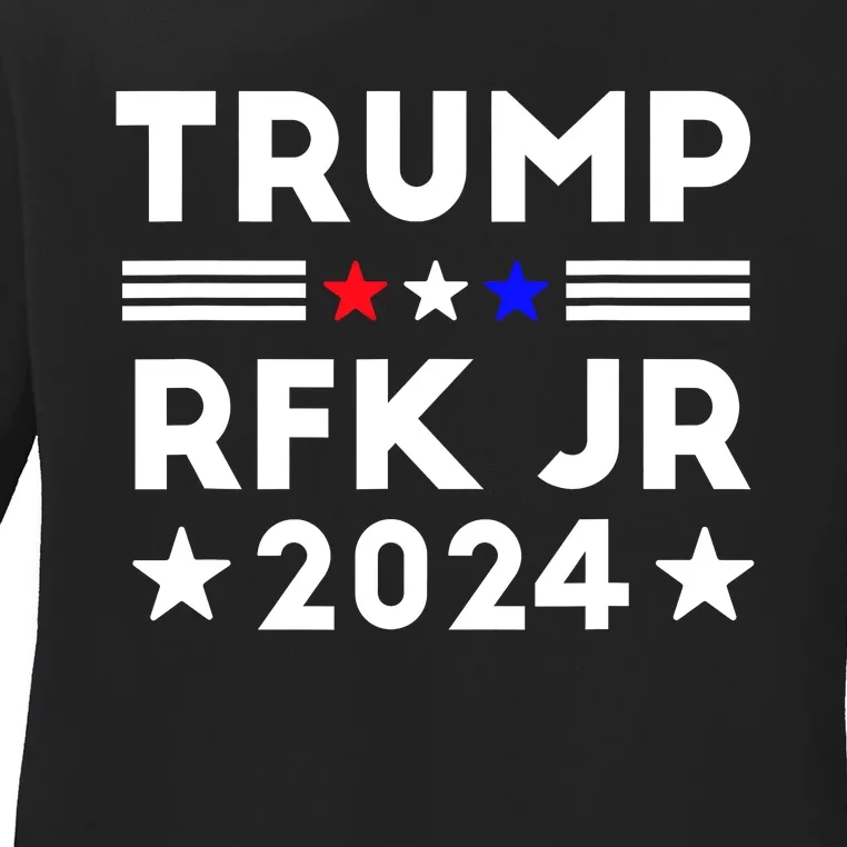 Trump RFK JR 2024 Ladies Long Sleeve Shirt