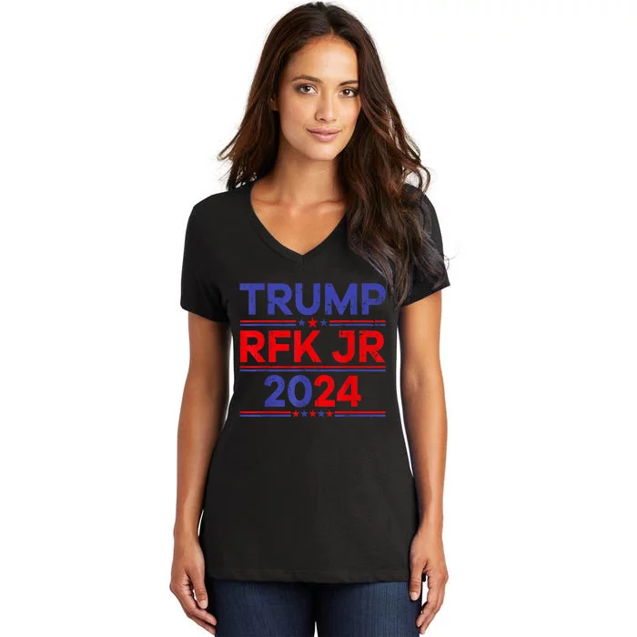 Trump Rfk Jr 2024 Trump Kennedy 2024 Women's V-Neck T-Shirt