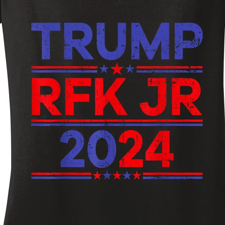 Trump Rfk Jr 2024 Trump Kennedy 2024 Women's V-Neck T-Shirt