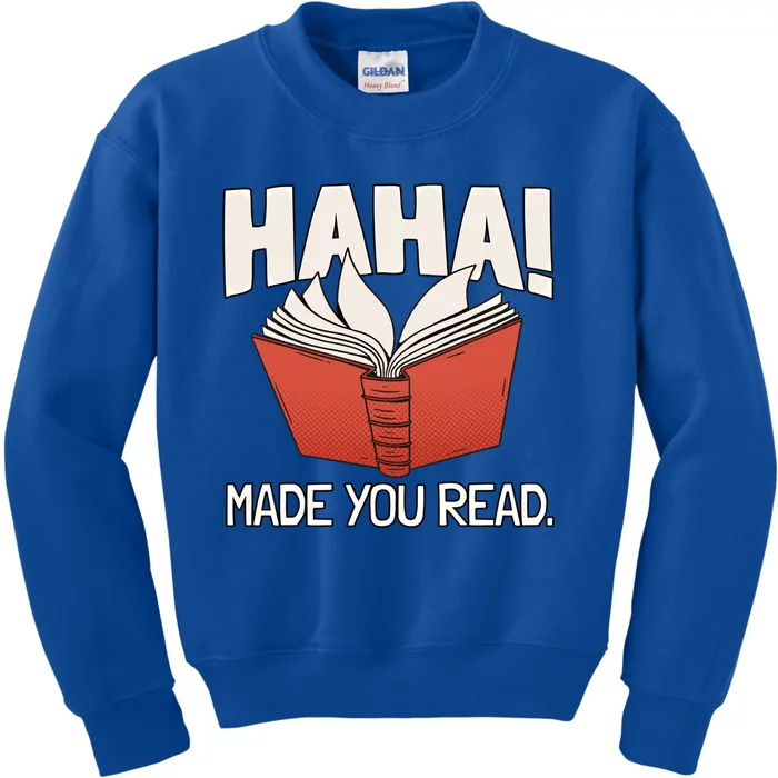 Teaching Reading Joke Bookworm Gift Kids Sweatshirt