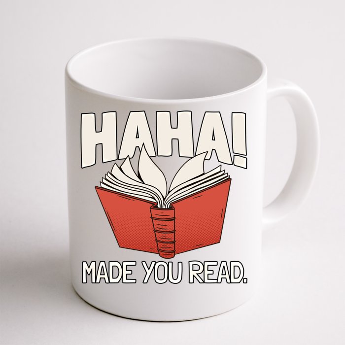 Teaching Reading Joke Bookworm Gift Front & Back Coffee Mug