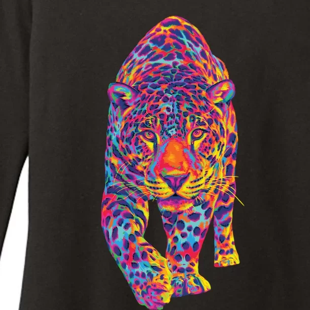 The Rainbow Jaguar Womens CVC Long Sleeve Shirt