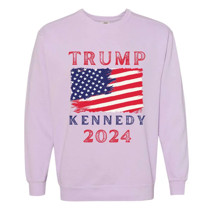 Trump Rfk Kennedy Presidential Campaign American Flag 2024 Garment-Dyed Sweatshirt