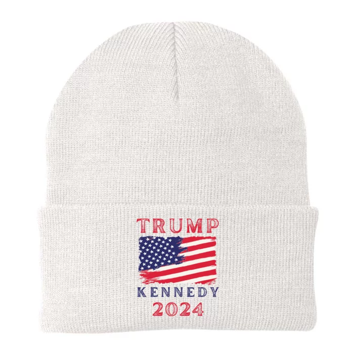 Trump Rfk Kennedy Presidential Campaign American Flag 2024 Knit Cap Winter Beanie