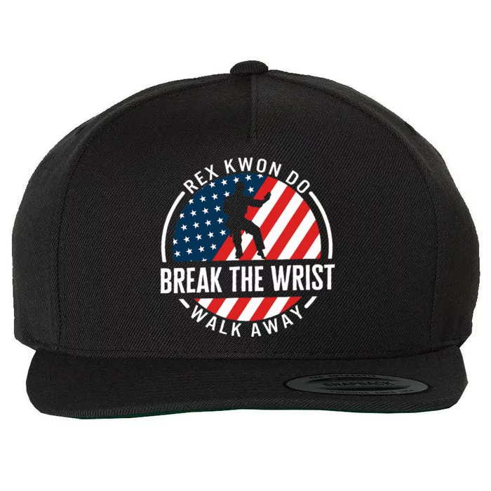 Taekwondo Rex Kwon Do Break The Wrist Walk Away Taekwondo Lo Wool Snapback Cap