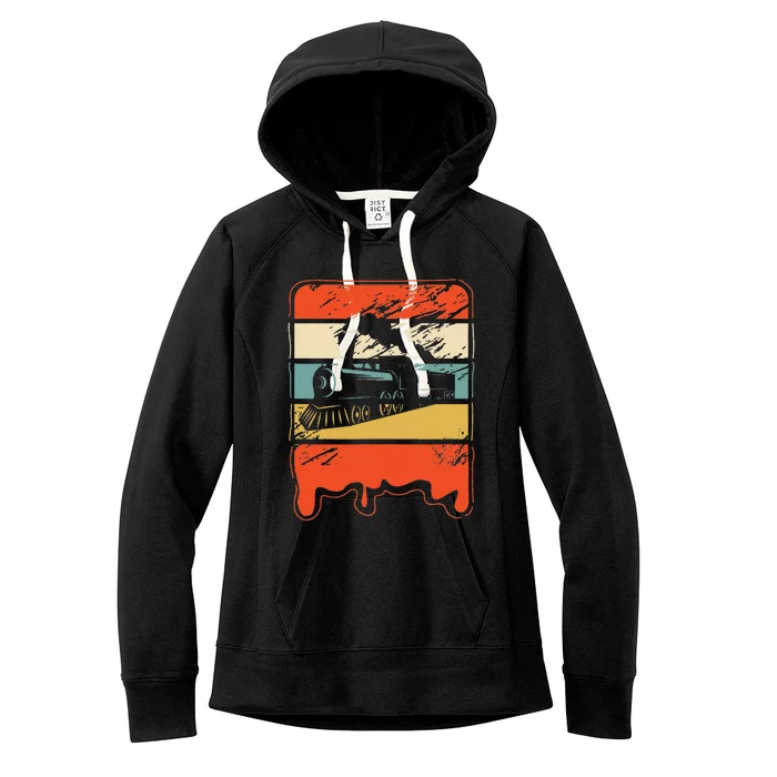 Train Railroad Locomotive Engineer Women's Fleece Hoodie