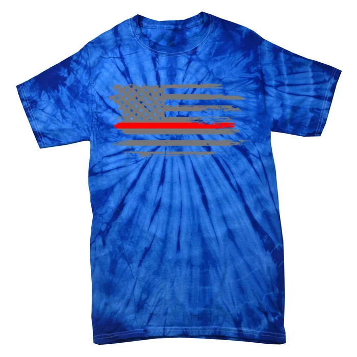 Thin Red Line Fire Fire And Rescue American Flag Cute Gift Tie-Dye T-Shirt