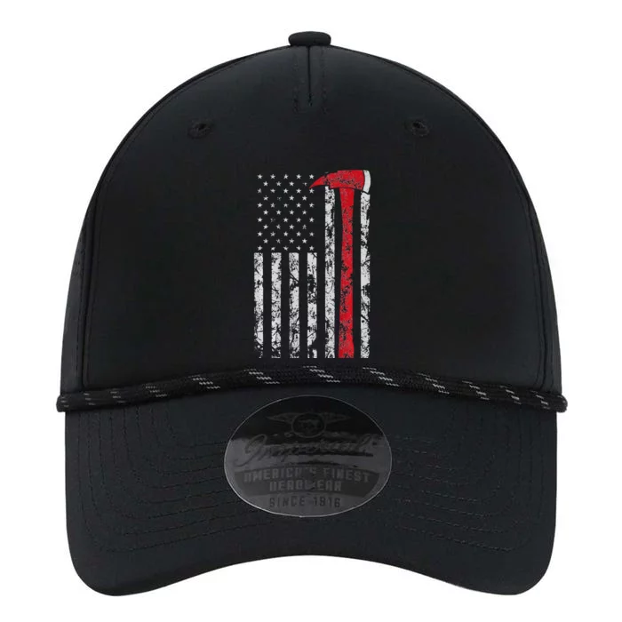 Thin red line Axe American flag Patriot Firefighter gift Performance The Dyno Cap