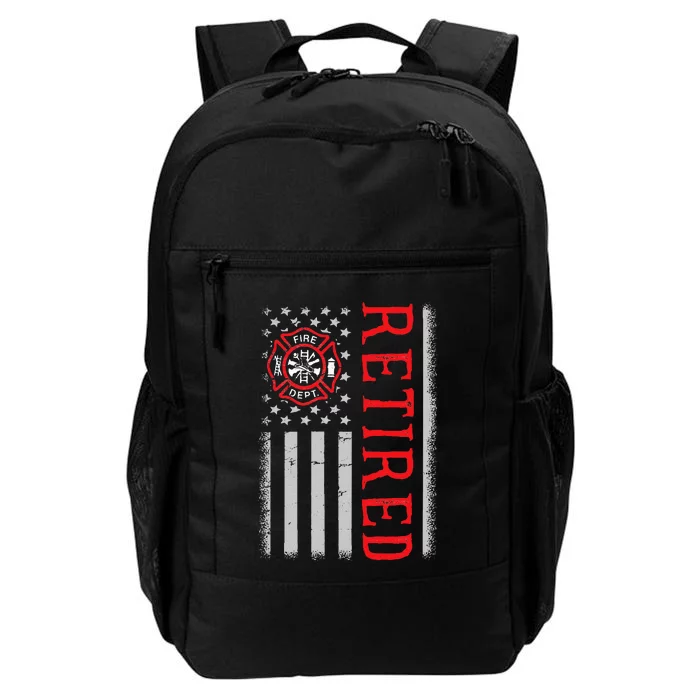 Thin Red Line Firefighter American Flag Retired Gift Daily Commute Backpack