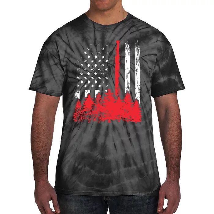 Thin Red Line American Flag Wildland Firefighter Shirts Gift Tie-Dye T-Shirt