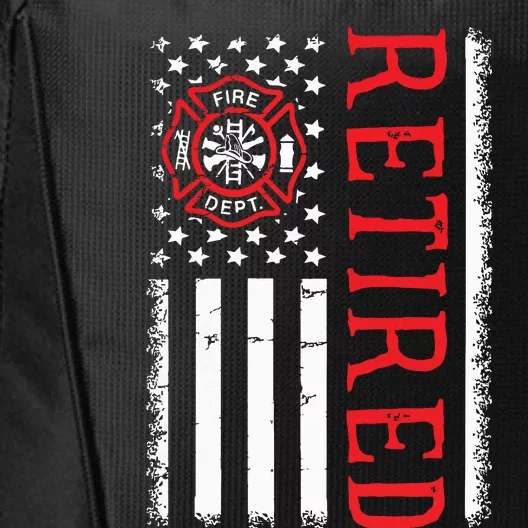 Thin Red Line Firefighter American Flag Retired Gift City Backpack