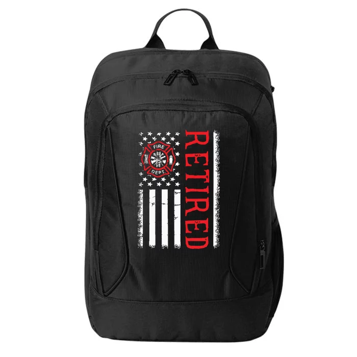 Thin Red Line Firefighter American Flag Retired Gift City Backpack